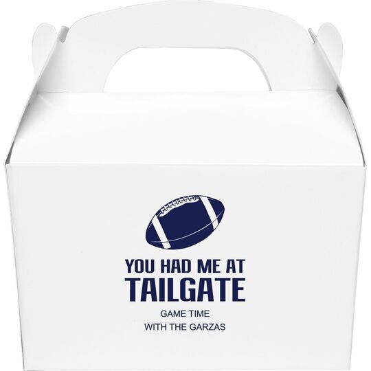 You Had Me At Tailgate Gable Favor Boxes